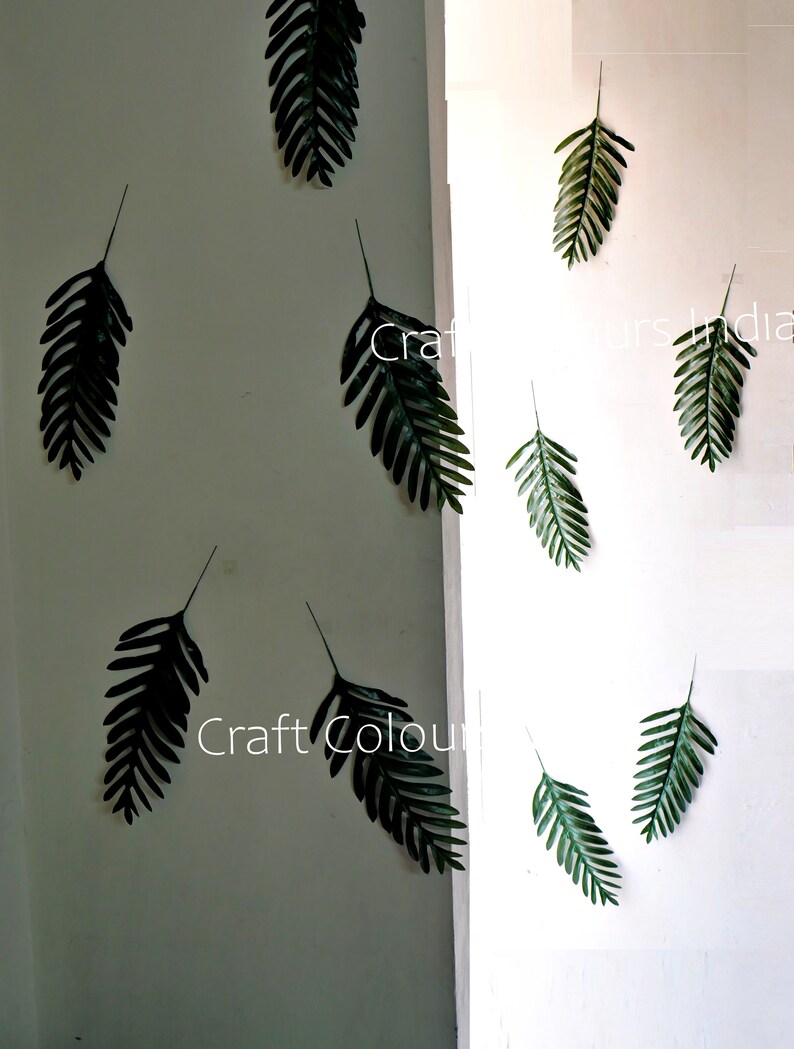 Artificial Green Palm Leaves for Decoration Tropical Beach Etsy