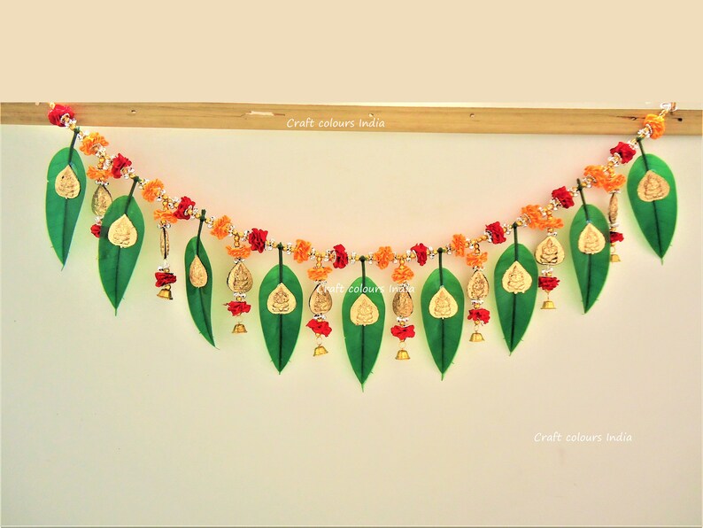 Indian Valance Mango Leaf N Ganesha Toran Home Decor Diwali Etsy