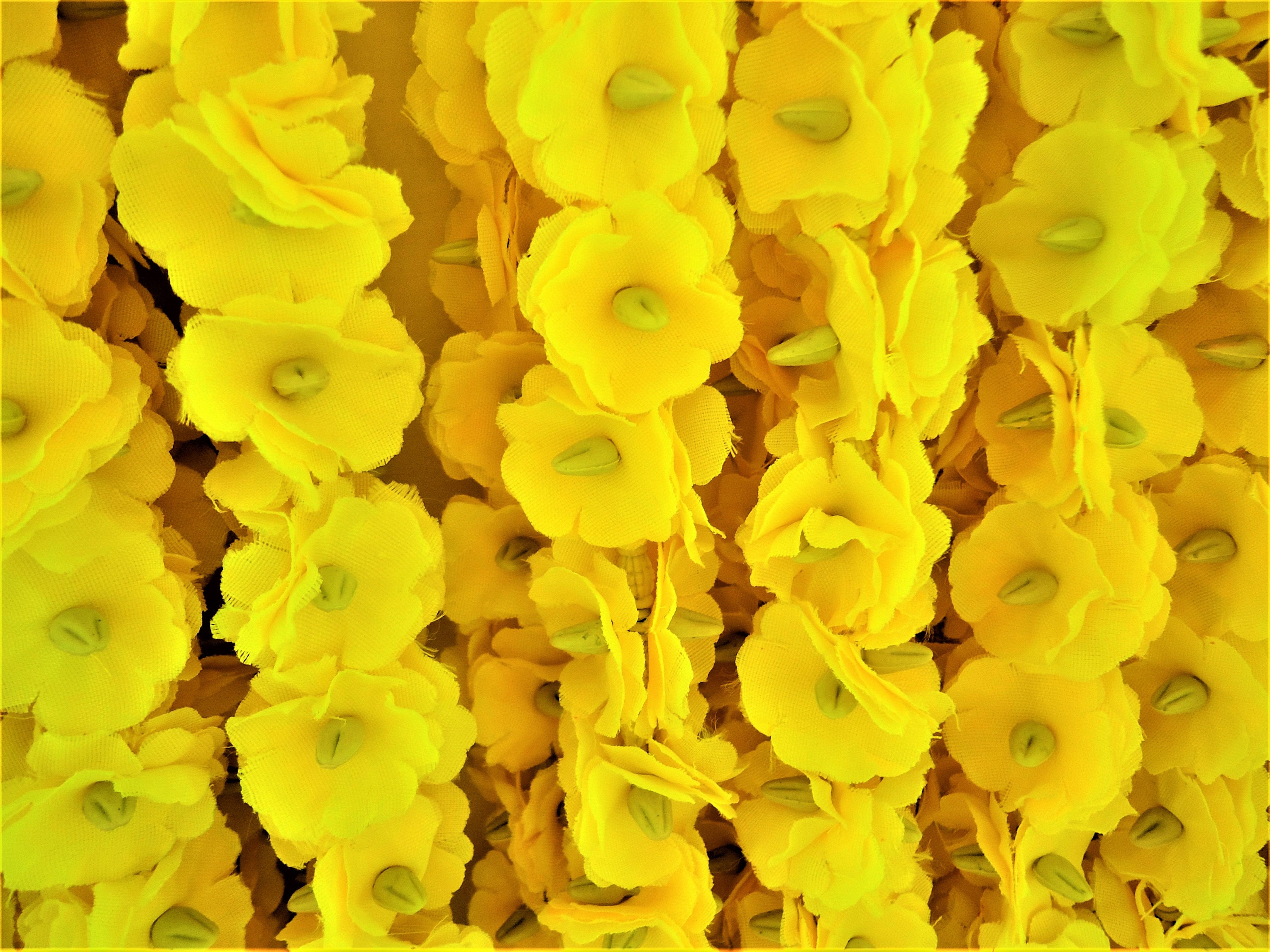 Real looking yellow artificial Periwinkle Vinca flower strand Etsy