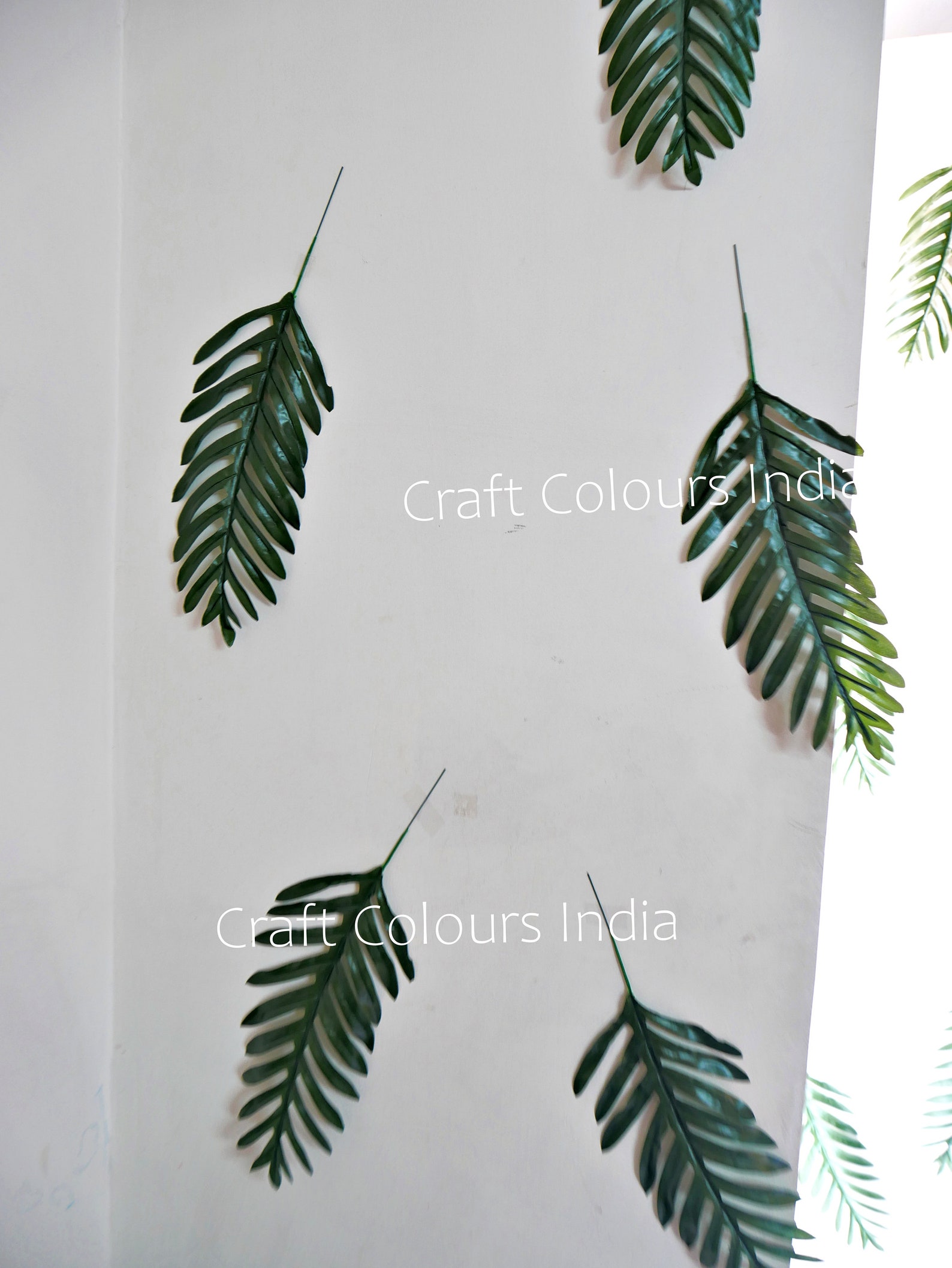Artificial Green Palm Leaves for Decoration Tropical Beach Etsy