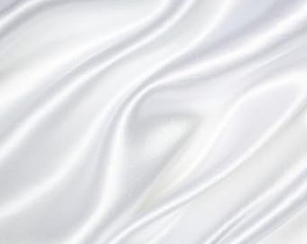 White Satin cloth 6 meter, Soft Shiny silky white Satin Fabric for backdrop decoration, DIY plain satin fabric, Nikkah partition curtain