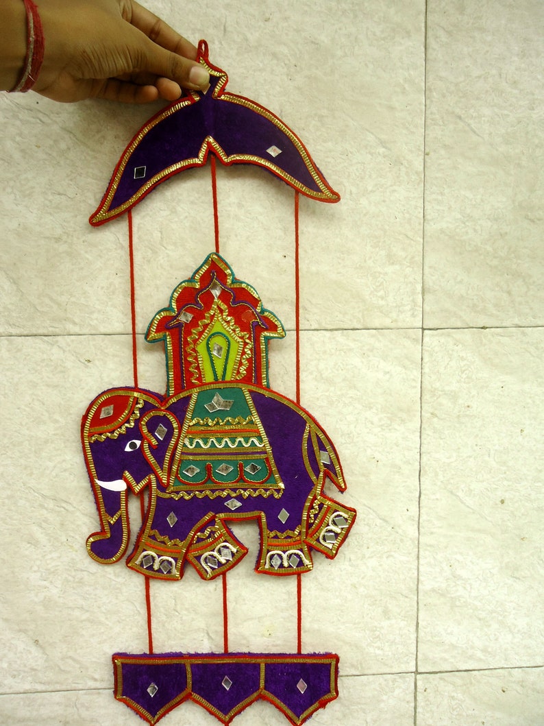 Elephant wall art hanging Diwali decor traditional Indian Etsy