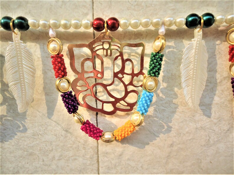 Buy Multi Color Beads Golden Ganesha Toran Home Decor Diwali Door