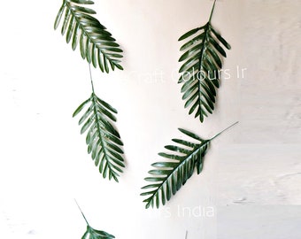 Artificial green Palm leaves for decoration, Tropical beach decor, Camo decoration, Jungle theme decor, Coastal decoration Safari decoration