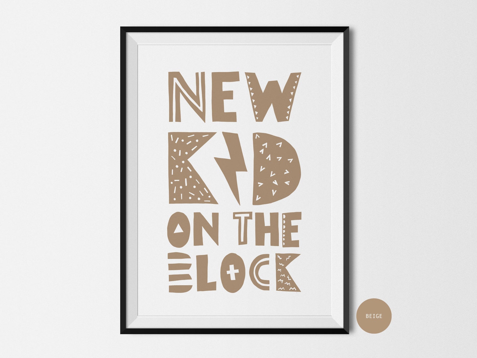 New Kid on the Block Poster Kids Typography Art Print - Etsy