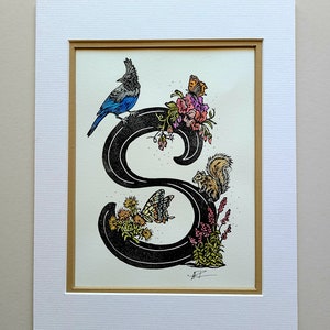 Letter S - Original Print - Wall Decor - FAC1