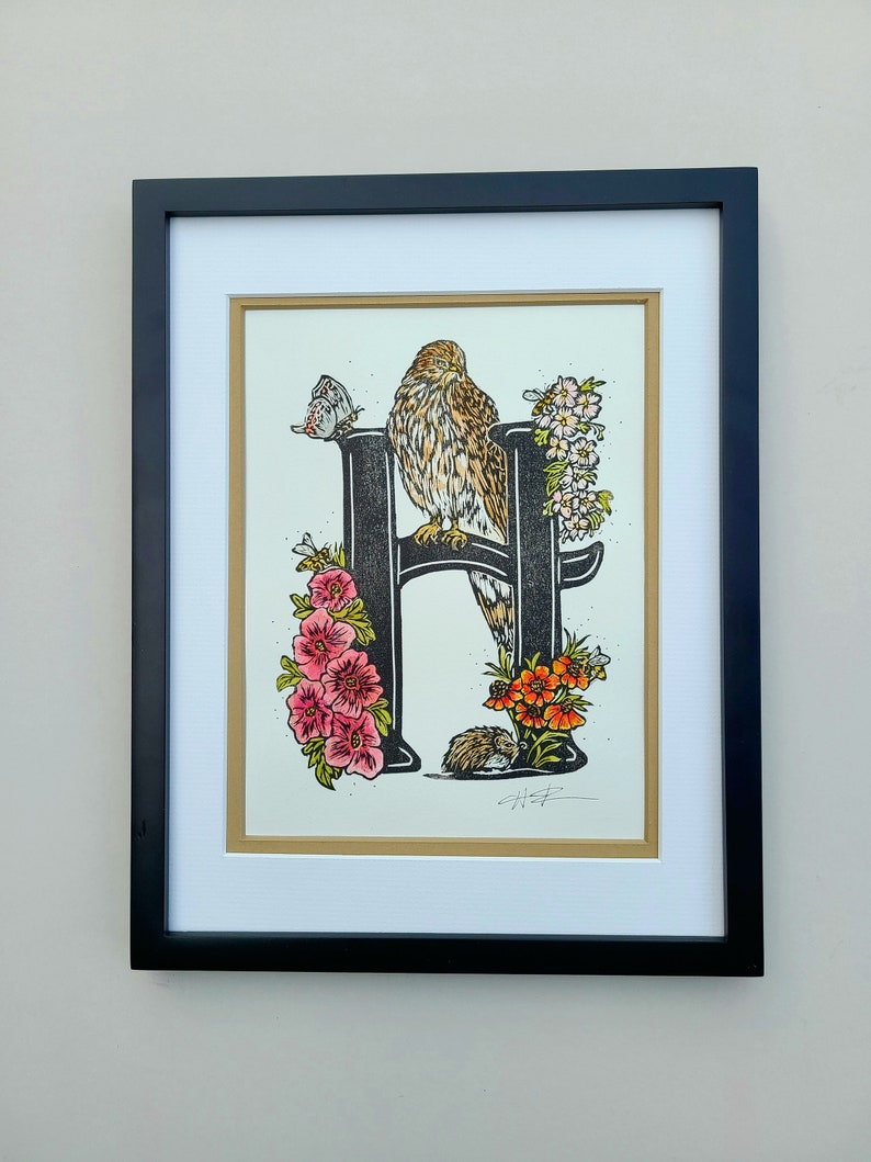 Letter H- Original Print - Wall Decor - FAC1 - Etsy