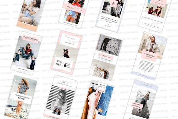 Fashion Instagram Stories Template Bundle High Resolution Etsy