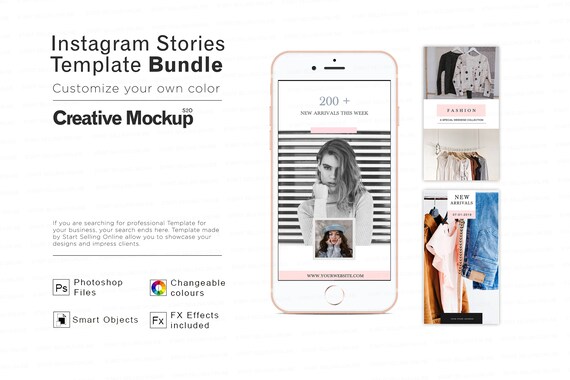 Fashion Instagram Stories Template Bundle High Resolution Etsy