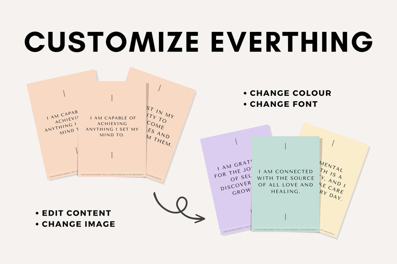 Mental Health Affirmation Cards: 50 Printable Mindfulness Prompts ...