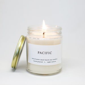 Pacific Modern Soy Candle - Big Sur California Candle -  Best seller soy Scented Candle - Ready to ship - Oregon Washington Northwest Candle