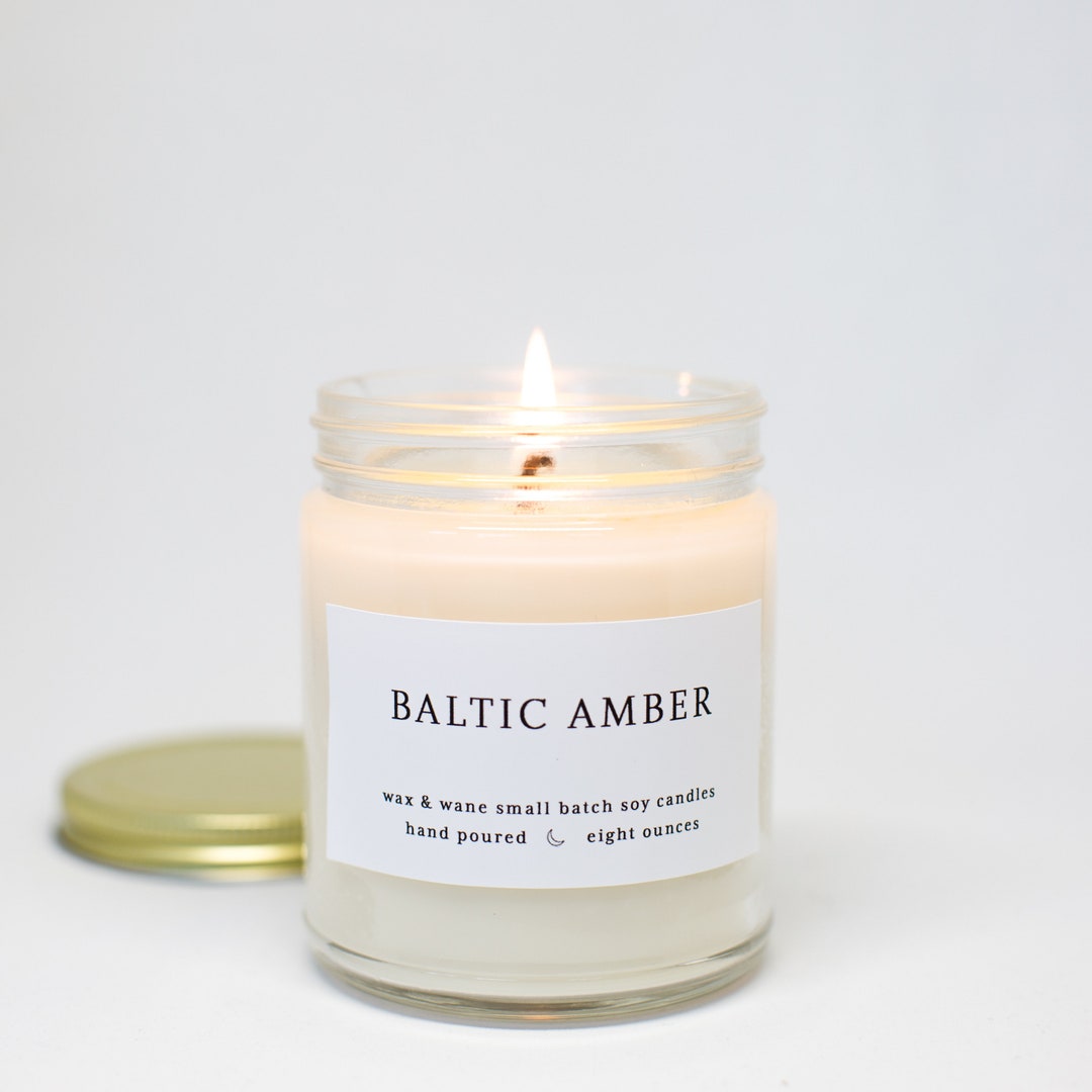 Baltic Amber Scented Soy Candle - Hand Poured, 8 Oz Vegan Candle - Etsy