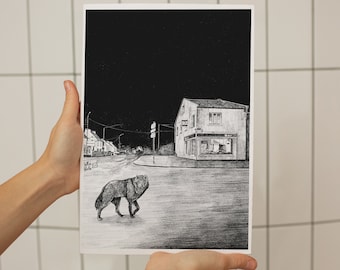 PRINT "Between dog and wolf"