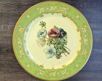 Vintage BARET WARE Tin PLATE-Anemones-Decorative Old Metal Art-1950/'s Metalware-England-Shabby Home Decor-Flowers-Orphaned Treasure-T011121I