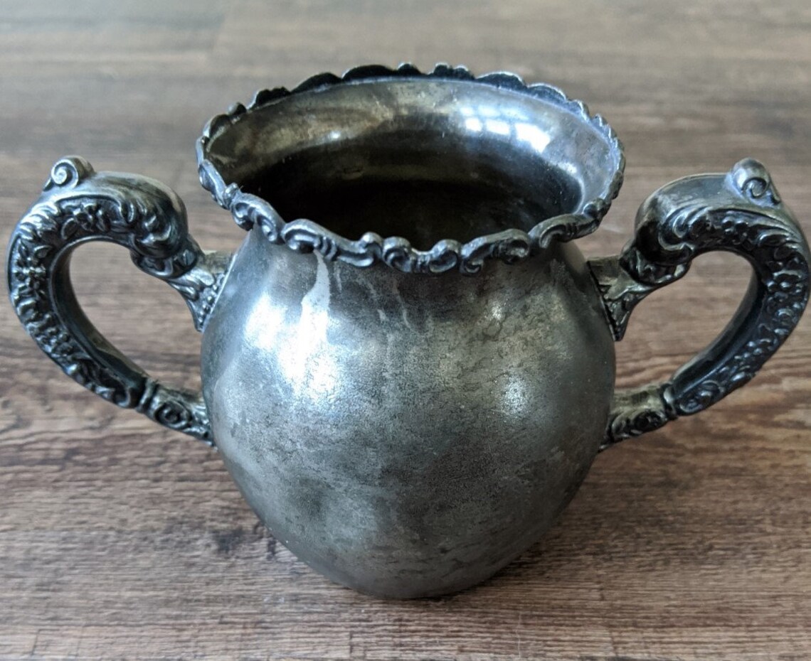 Antique Columbia Silver Co Quadruple Plate Sugar Creamer. Etsy