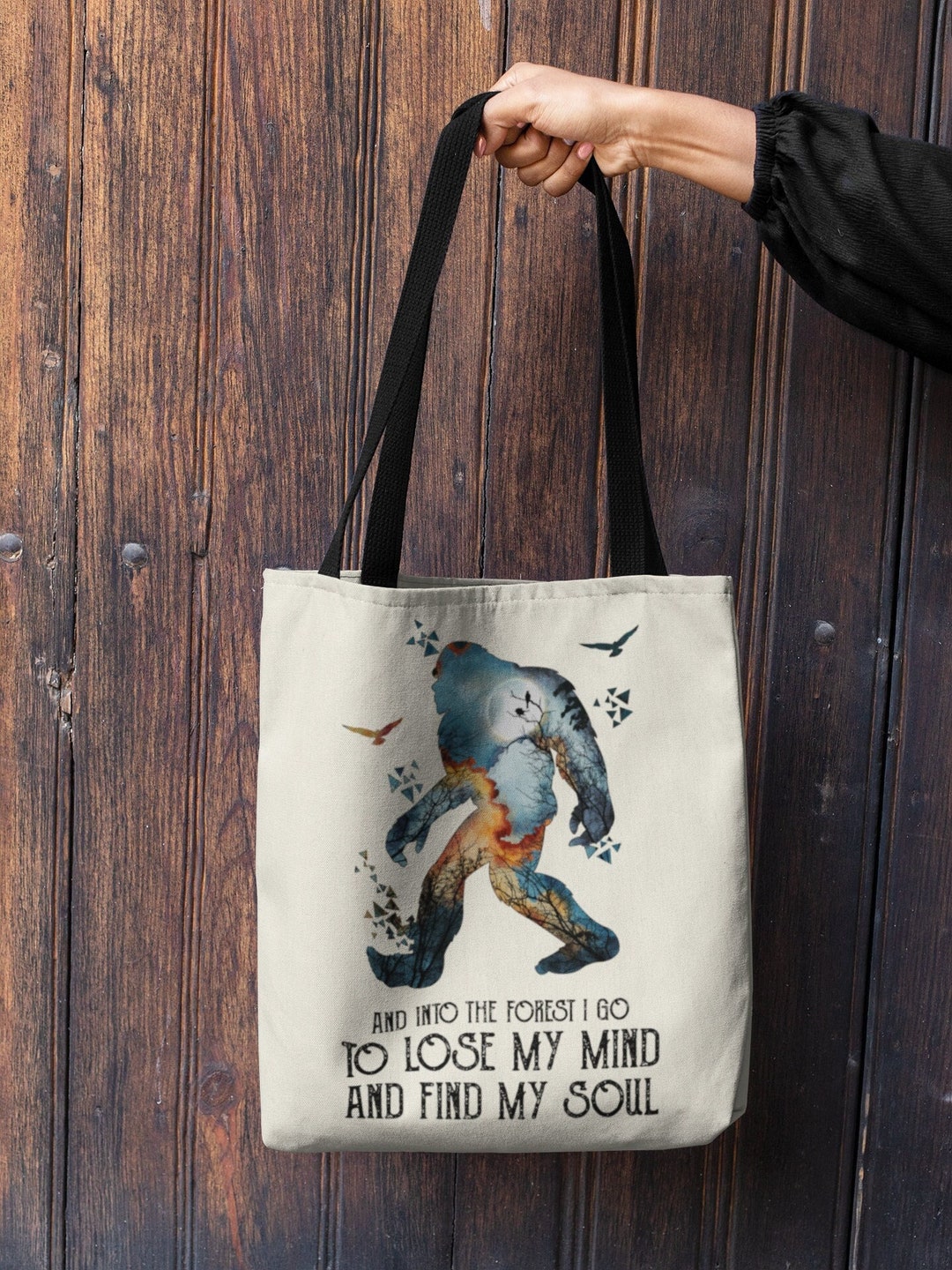 Bigfoot Tote Bag, Bigfoot Bag, Bigfoot Shopping Bag, Shopping Tote Bag