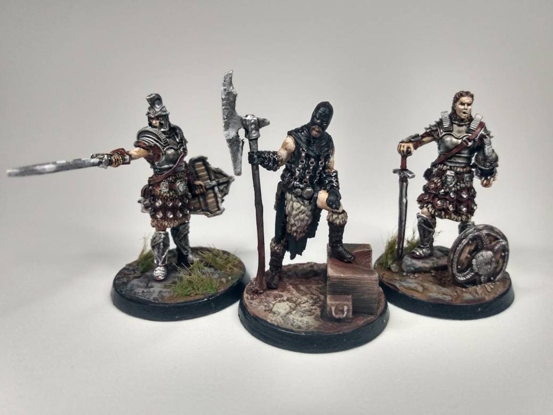 Imperial Officers Painted Miniatures Skyrim the Elder Scrolls: Call to Arms  RPG D&D Painting Commission Decor 