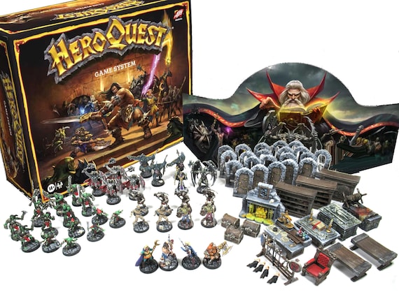 Painted Heroquest Core Set Role Playing Games Board Games Painted  Miniatures Tabletop Gaming Decor Figures 