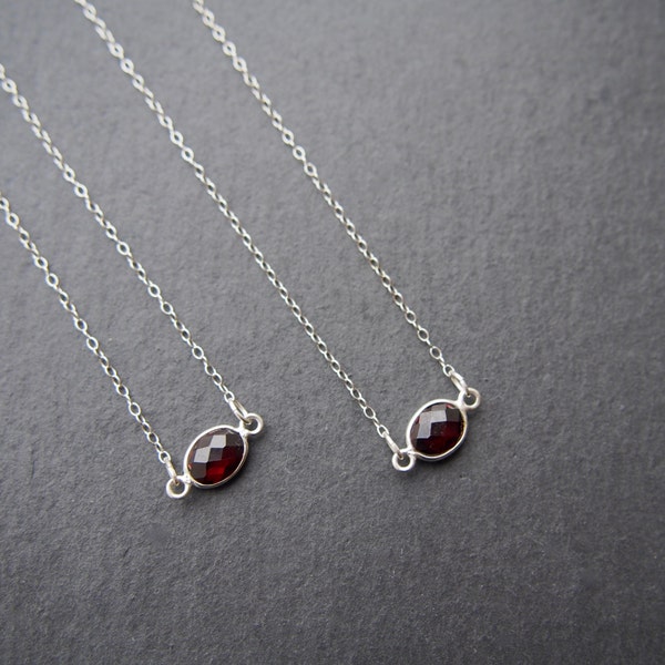 Tiny Garnet necklace