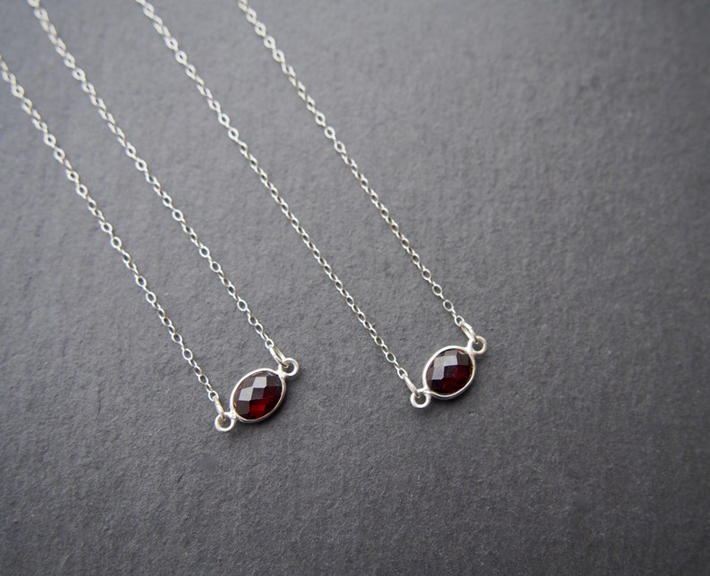 Tiny Garnet necklace