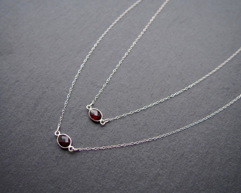 Tiny Garnet necklace