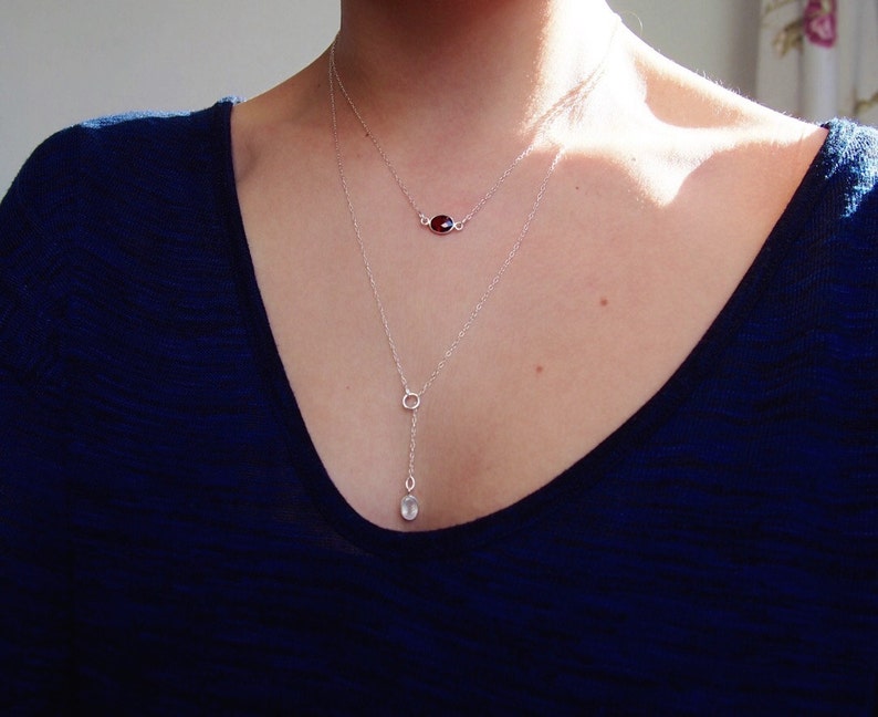 Tiny Garnet necklace