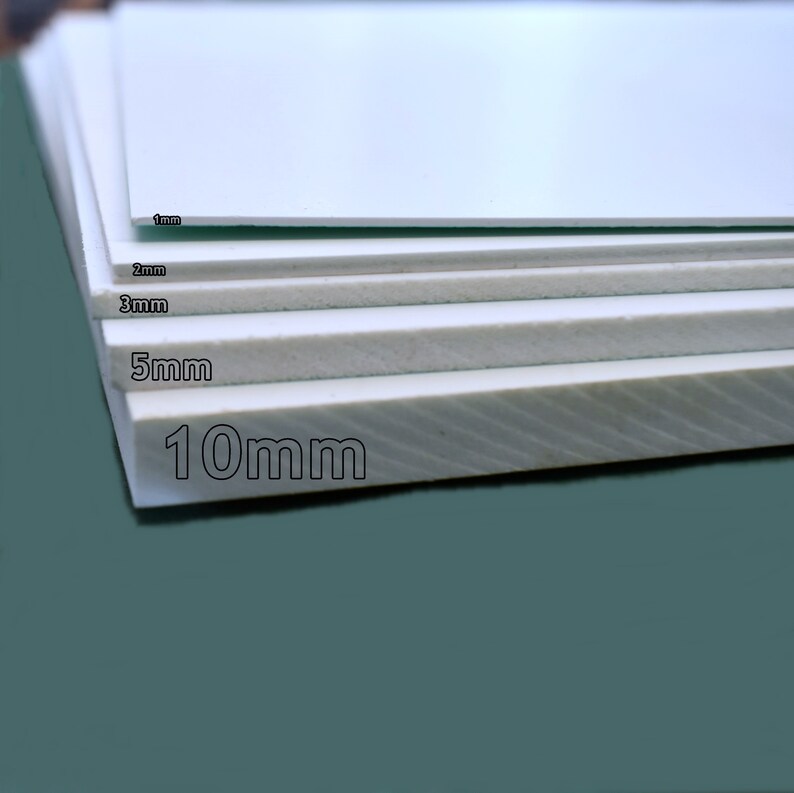Feuilles de plastique blanc en PVC 2MM Epaisseur Tailles A5 Etsy Canada