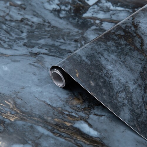 67.5cm x 2m dc fix GLITTER BLACK sticky back plastic vinyl wrap film