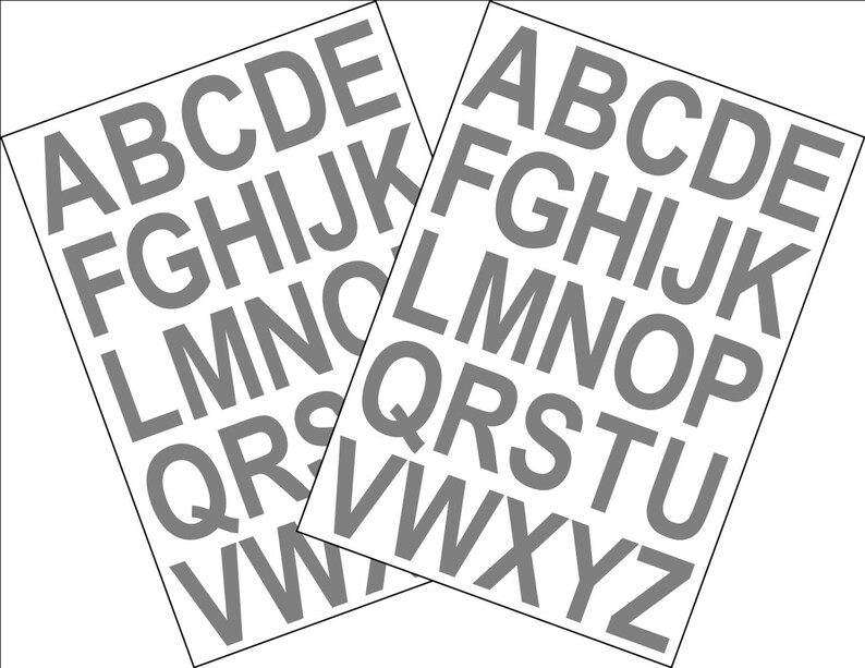 Alphabet Letters Stickers Label Craft Self Adhesive Peel off Etsy