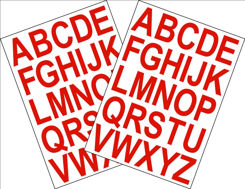 Alphabet Letters Stickers Label Craft Self Adhesive Peel off Etsy