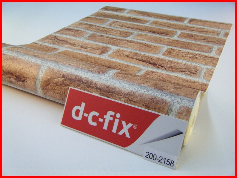 Contact Paper Sticky Back Self Adhesive Material Vinyl Decorative Brick Pattern Design DC FIX Premium Quality 1m x 45cm Brick 200-2158