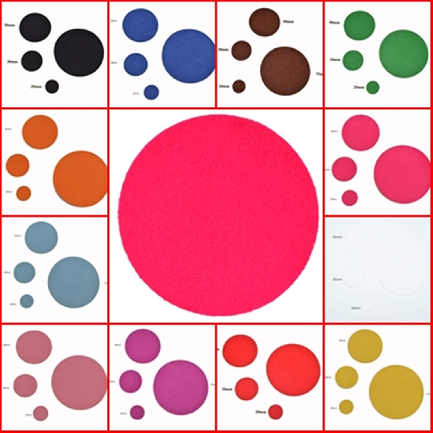 Felt Circles Laser Cut Self Adhesive Discs Sticky Back in Etsy UK