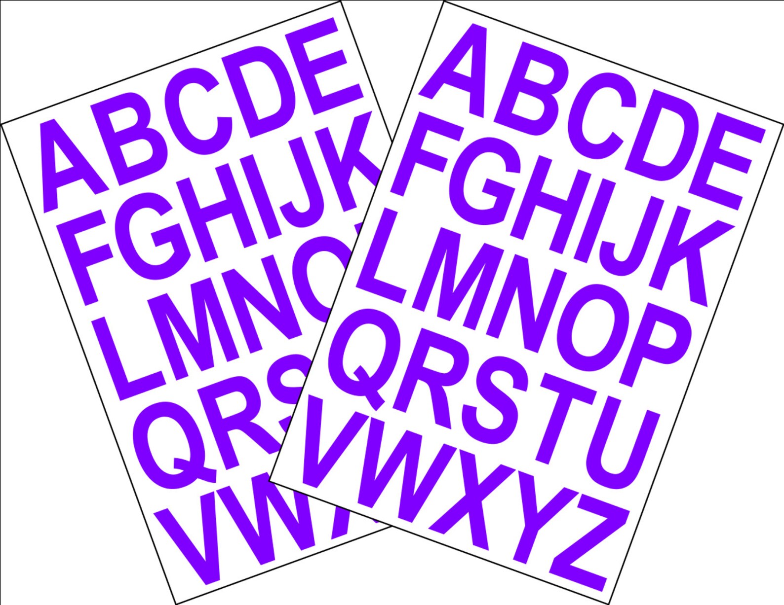 Alphabet Letters Stickers Label Craft Self Adhesive Peel off Etsy
