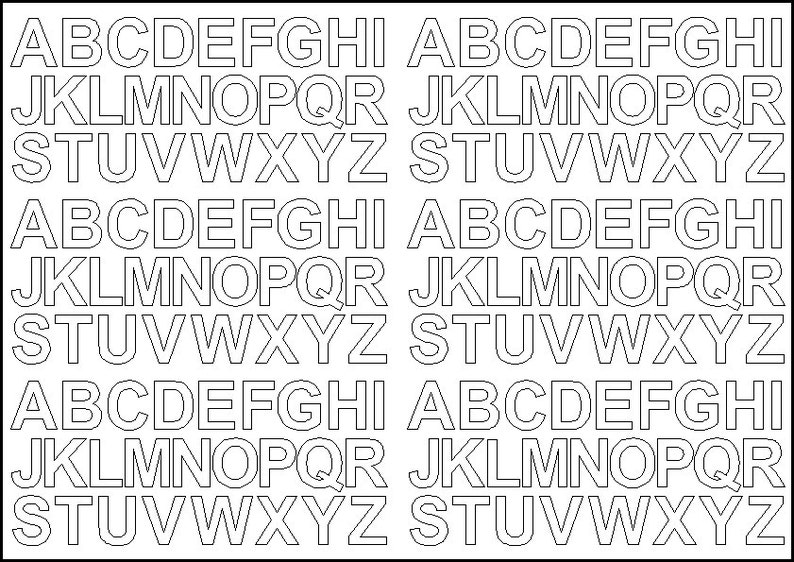 Alphabet Letters Stickers Label Craft Self Adhesive Peel off Etsy UK