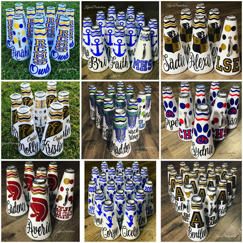 Custom Megaphone // 13 White Megaphones // Cheer Megaphones Etsy