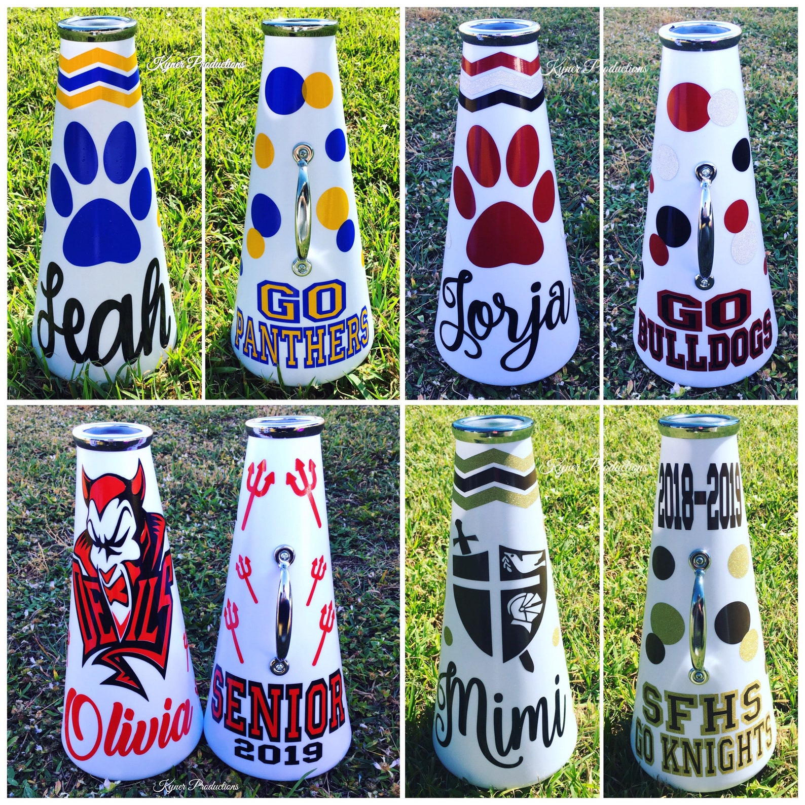 Custom Megaphone // 13 White Megaphones // Cheer Megaphones Etsy