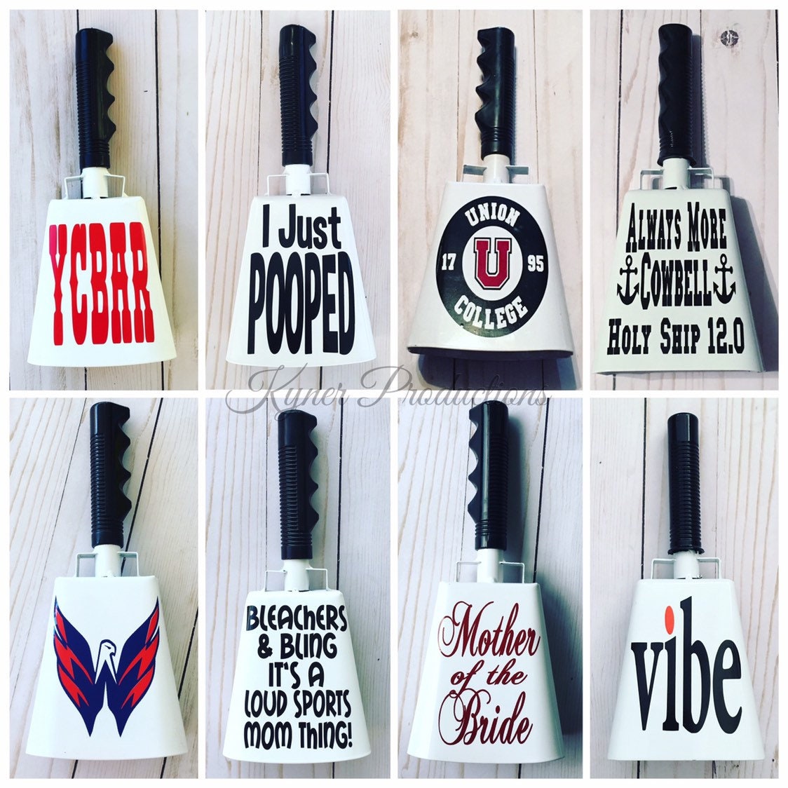 Custom Cowbells / Personalized Cowbells /White Cowbells / Etsy