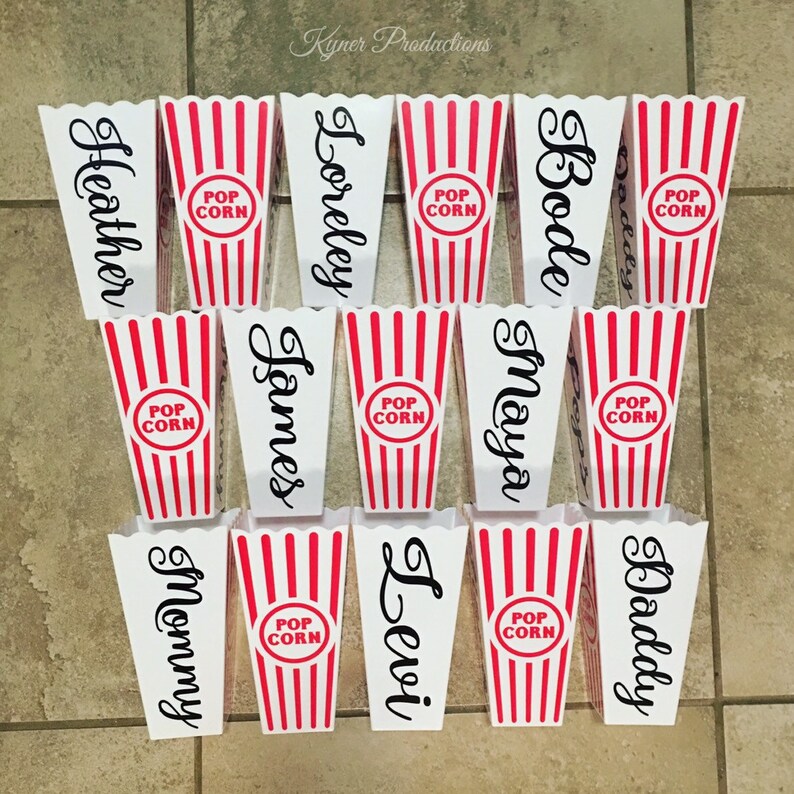 Personalized Popcorn Holder / Tubs / Buckets // Custom Popcorn Etsy