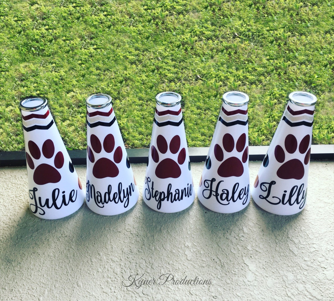 Custom Megaphone // 13 White Megaphones // Cheer Megaphones Etsy