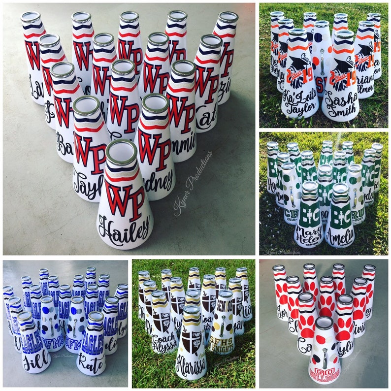 Custom Megaphone // 13 White Megaphones // Cheer Megaphones Etsy