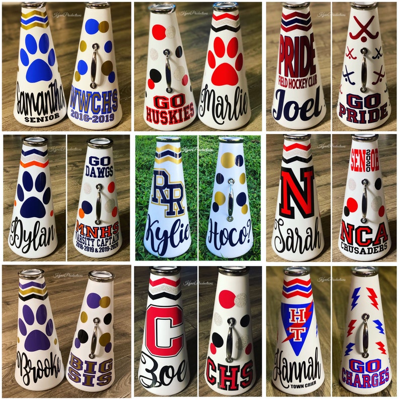 Custom Megaphone // 13 White Megaphones // Cheer Megaphones Etsy