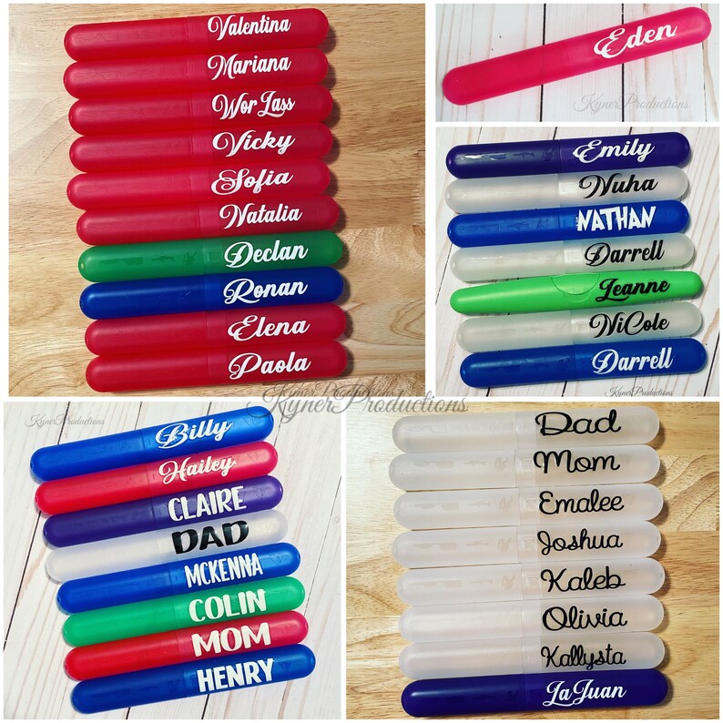 Personalized Toothbrush Holder // Travel Toothbrush Holders // Etsy