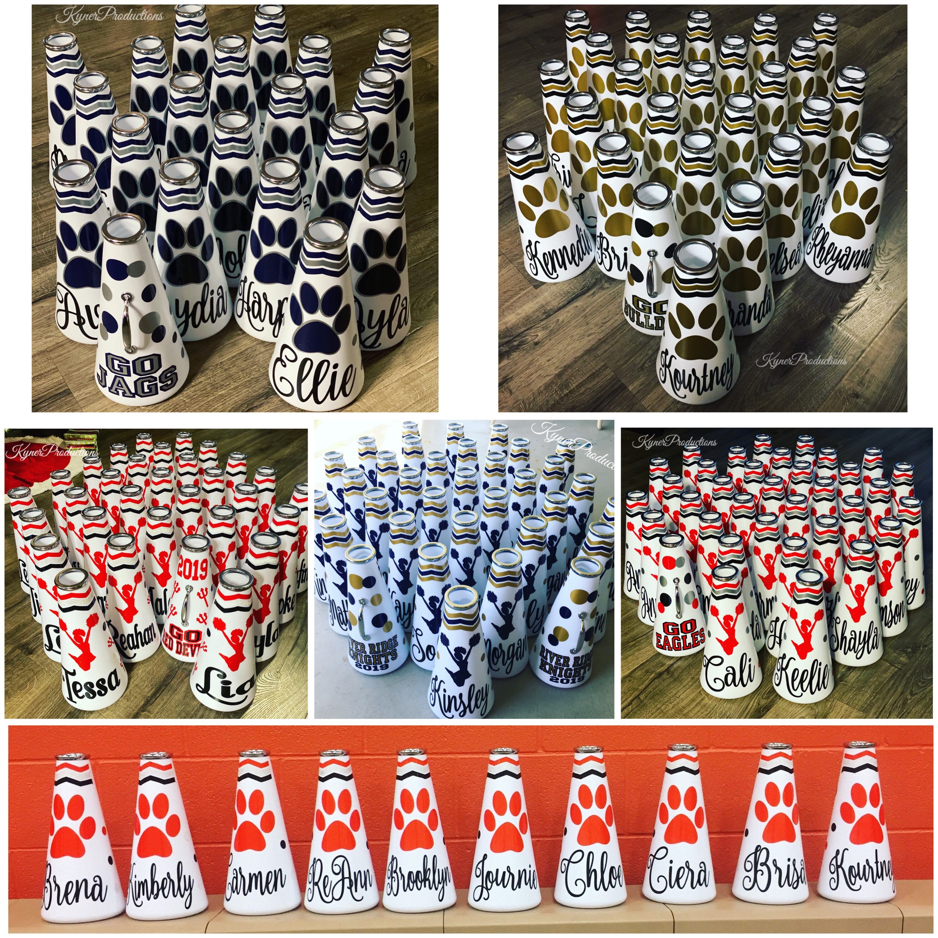 Custom Megaphone // 13 White Megaphones // Cheer Megaphones Etsy