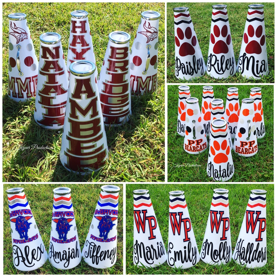 Custom Megaphone // 13 White Megaphones // Cheer Megaphones Etsy