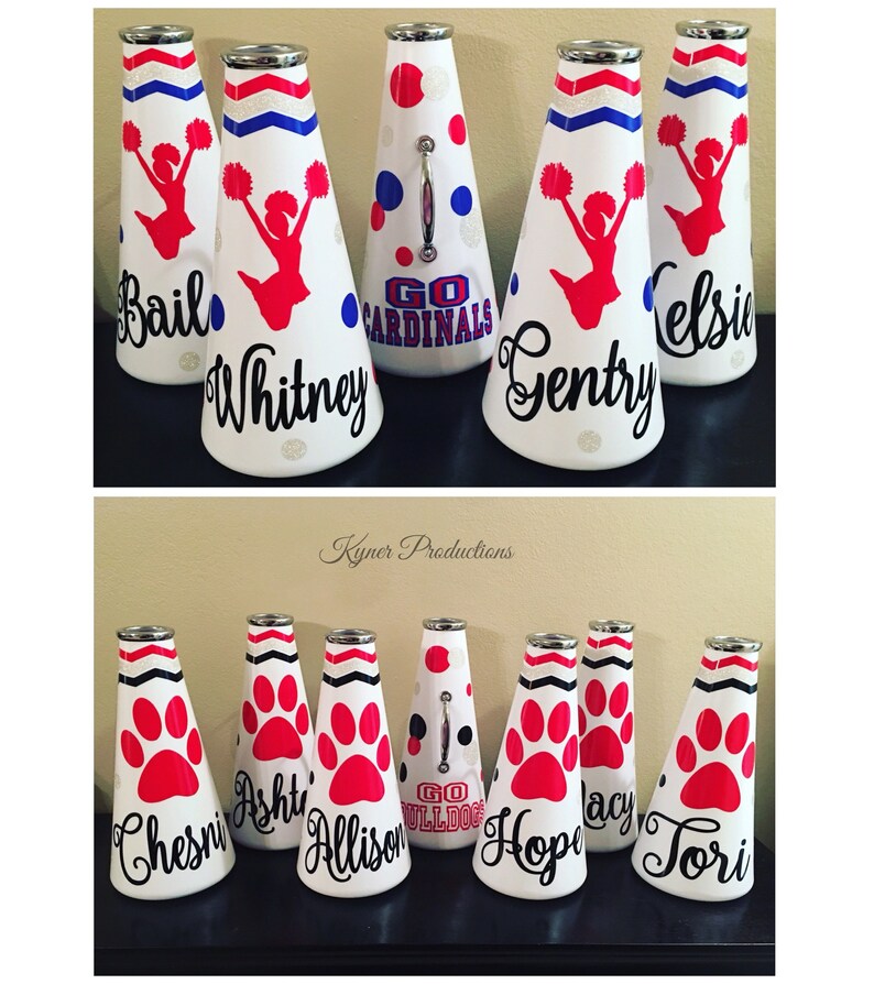 Custom Megaphone // 13 White Megaphones // Cheer Megaphones Etsy