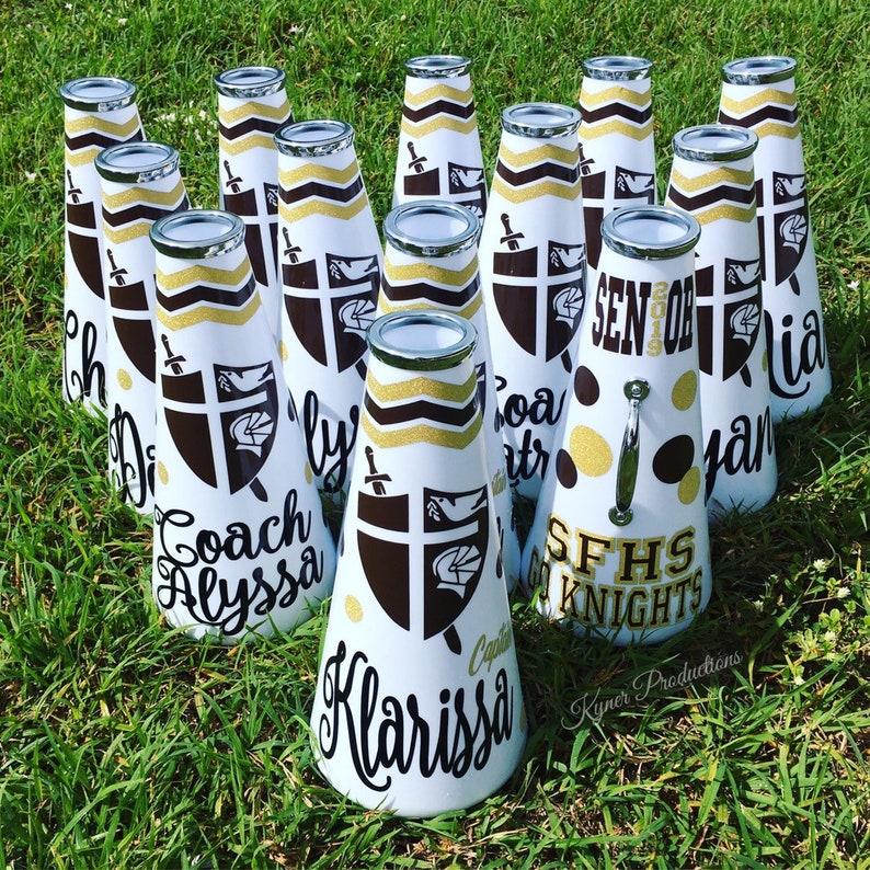 Custom Megaphone // 13 White Megaphones // Cheer Megaphones Etsy