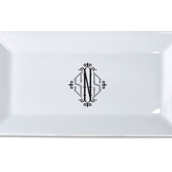 Ceramic Serving Tray  - "Monogram"