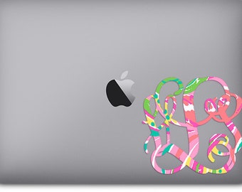 Monogram Decal for Laptop or Car Window