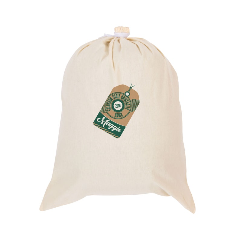 College Laundry Bag Luggage Tag Etsy