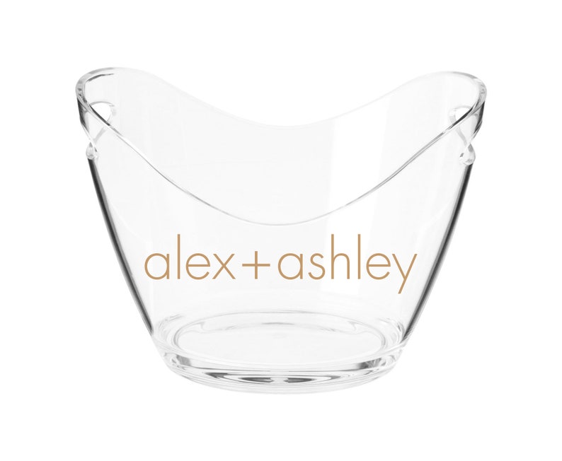 Monogrammed Acrylic Ice Bucket / Wine Chiller 3 SIZES Etsy